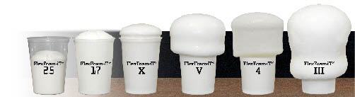 Flex Foam-iT PU-Foams come in different densities